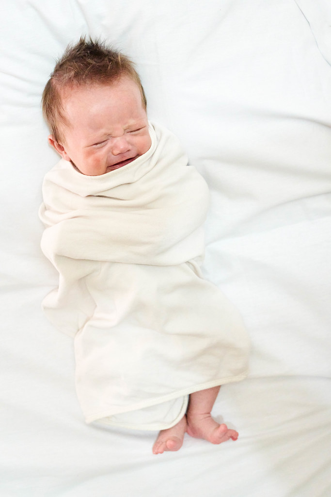 Newborn baby boy crying Newborn baby boy crying