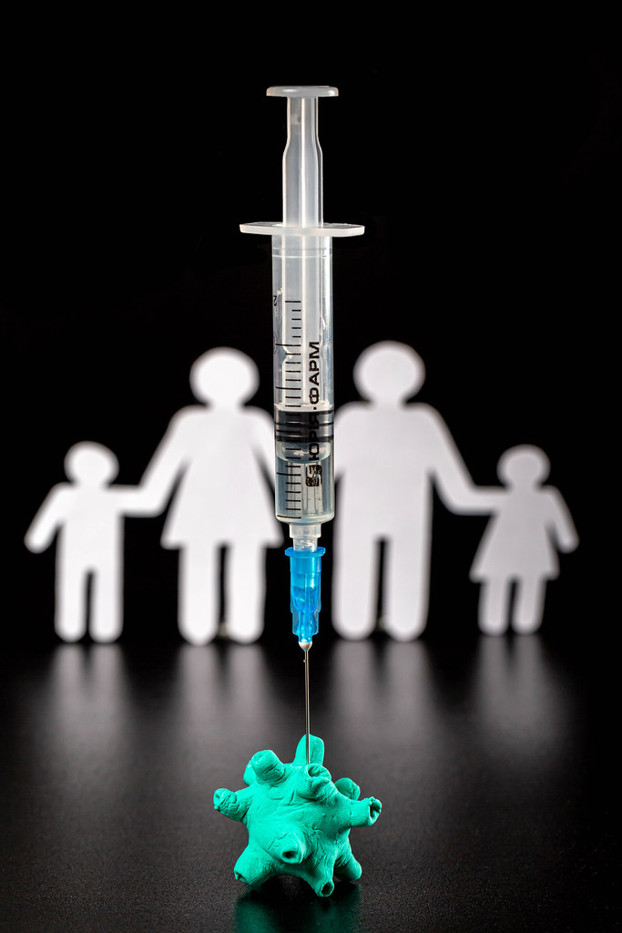 The concept of global vaccination and defeating the virus The concept of global vaccination and defeating the virus