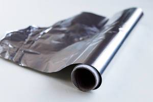 Aluminum foil, close up Aluminum foil, close up