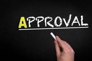Approval text on blackboard Approval text on blackboard