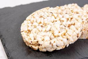Closeup of Rice Cakes with Flax and Sunflower Closeup of Rice Cakes with Flax and Sunflower