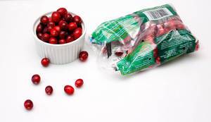 Cranberries on a White Background Cranberries on a White Background