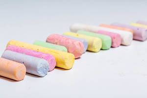 Crayons of different colors on white background Crayons of different colors on white background