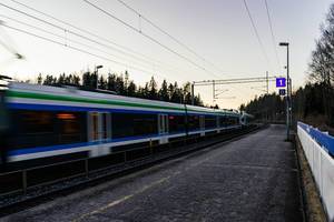 Finland train departure / Finnland Zug Abfahrt Finland train departure / Finnland Zug Abfahrt