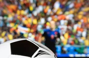 Football match on TV sports channel Football match on TV sports channel