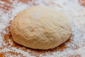 Fresh dough with flour Fresh dough with flour
