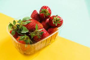 Fresh strawberries on colorful background Fresh strawberries on colorful background