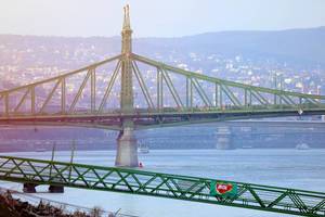 Liberty bridge in Budapest, Hungary