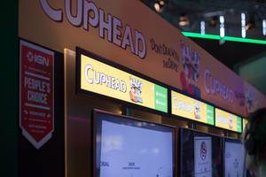 Messestand von Cuphead bei der Gamescom 2017 Messestand von Cuphead bei der Gamescom 2017