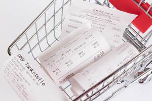 Shopping cart full of Receipts Shopping cart full of Receipts